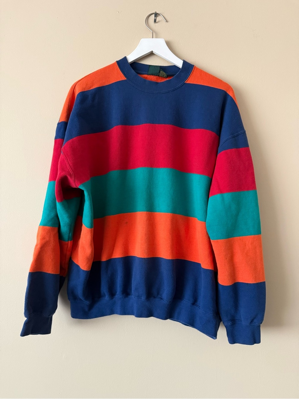 Vintage Club Room Men's Striped Cotton Sweatshirt Large
